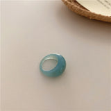 Colorful Transparent Marble Pattern Ring
