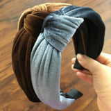 Knot Cross Tie Velvet HairBands 1 PC
