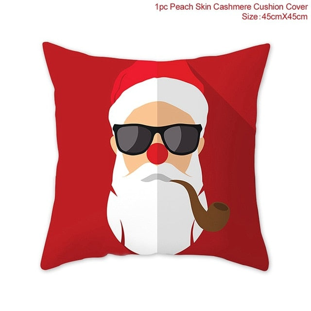 Santa Claus Reindeer Pillow Case Christmas