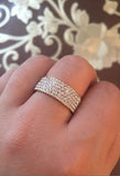 Vintage Retro Style Steel Ring Engagement Wedding Rings