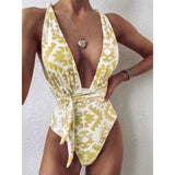 2021 Floral Padded One Piece Swimwear Bikini