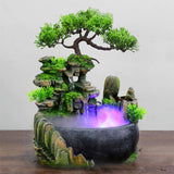 Tabletop Waterfall Fountain Color Changing LED Lights Spray