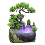 Tabletop Waterfall Fountain Color Changing LED Lights Spray