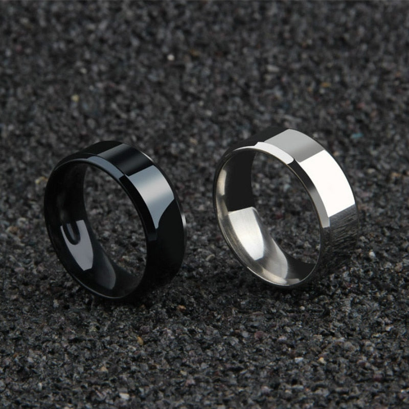 Black Stainless Steel Rings