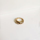 Gold Silver Color Twisted Croissants Rings