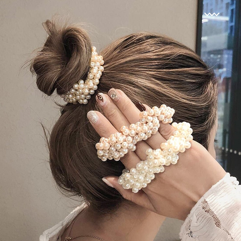 Elegant Pearl Hair Ties Hair Accessories
