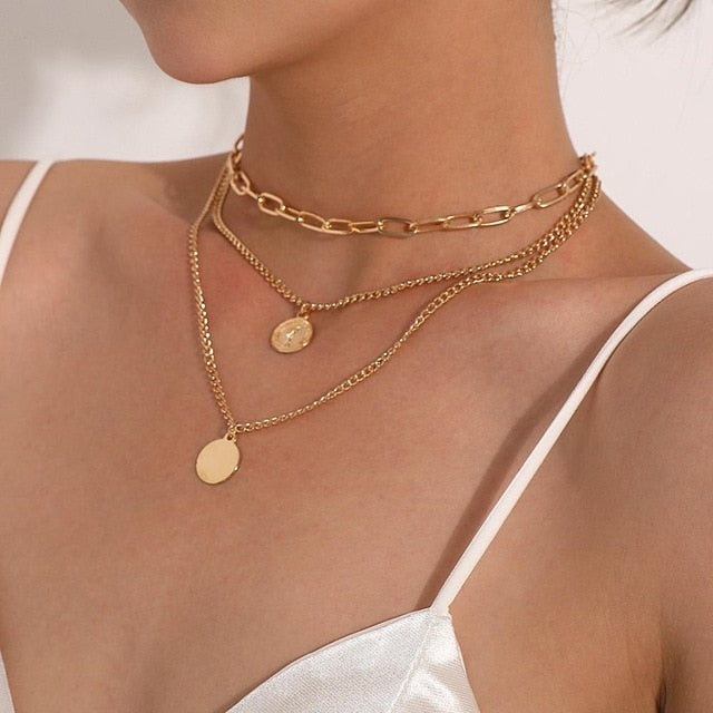 Boho Choker Vintage Pendant Necklaces