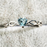 Crystal Engagement Claws Design Rings