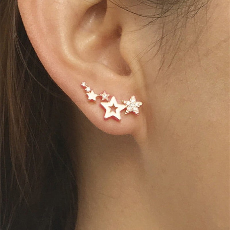 Simple Stylish Star Drop Earrings