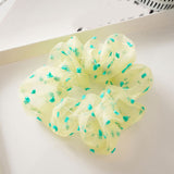 Sweet Embroidery Flowers Mesh Scrunchies Hair Accessories