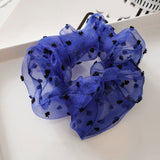 Sweet Embroidery Flowers Mesh Scrunchies Hair Accessories