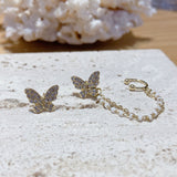 Elegant Cute Rhinestone Butterfly Stud Earrings