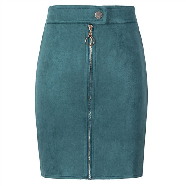 Suede Mini Pencil Skirts 2021