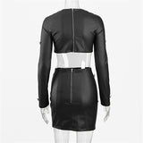 Vegan Leather Crop Top and Skirt  Elegant Outfits