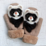 Warm Kids Gloves Winter Finger Mittens Ski Gloves