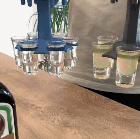 6 Shot Glass Dispenser Holder Cocktail Dispenser Supports Distributeur de liquide  Distributeur de boissons
