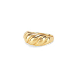 Gold Silver Color Twisted Croissants Rings