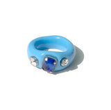 Colorful Transparent Marble Pattern Ring