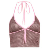 Rapcopter Pink Printed Camis Crop Top