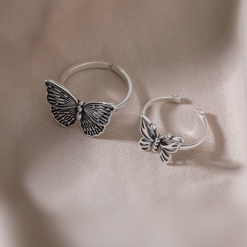 Vintage Hollow Butterfly Rings 2021
