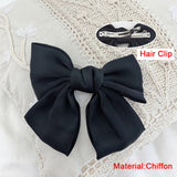Velvet Bow With Clip Women Girls Elegant Bow Tie