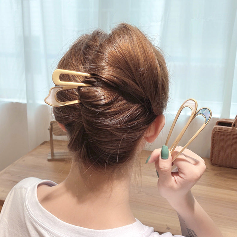 Simplicity Colorful U Shape Girls Hairpins